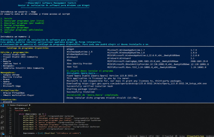 Herramienta de PowerShell Software